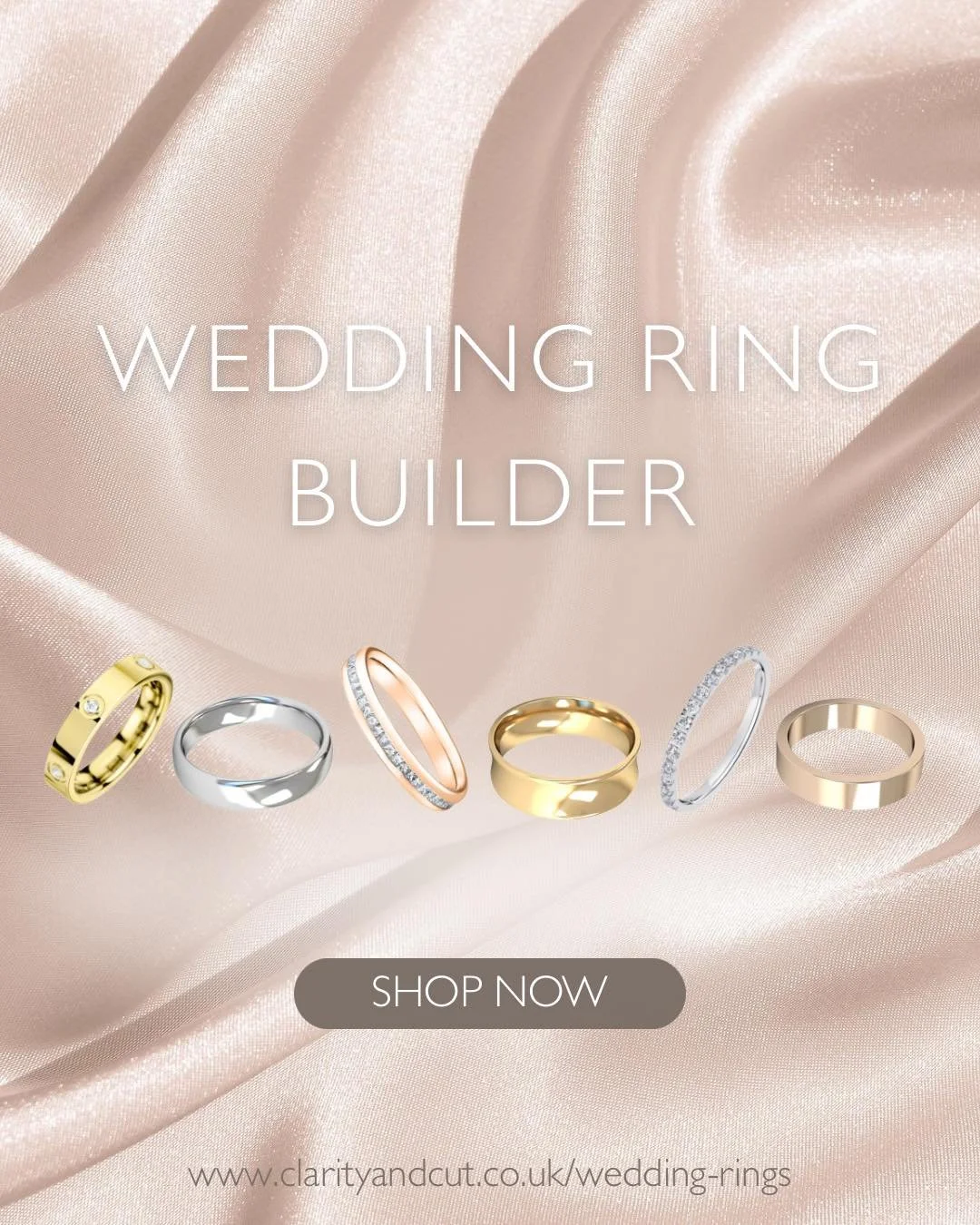We are excited to share the launch of the newest part of our website! We now have a wedding ring builder that allows you to customise every step of the wedding ring design process and order your wedding ring online. 

Our interactive form is availabl