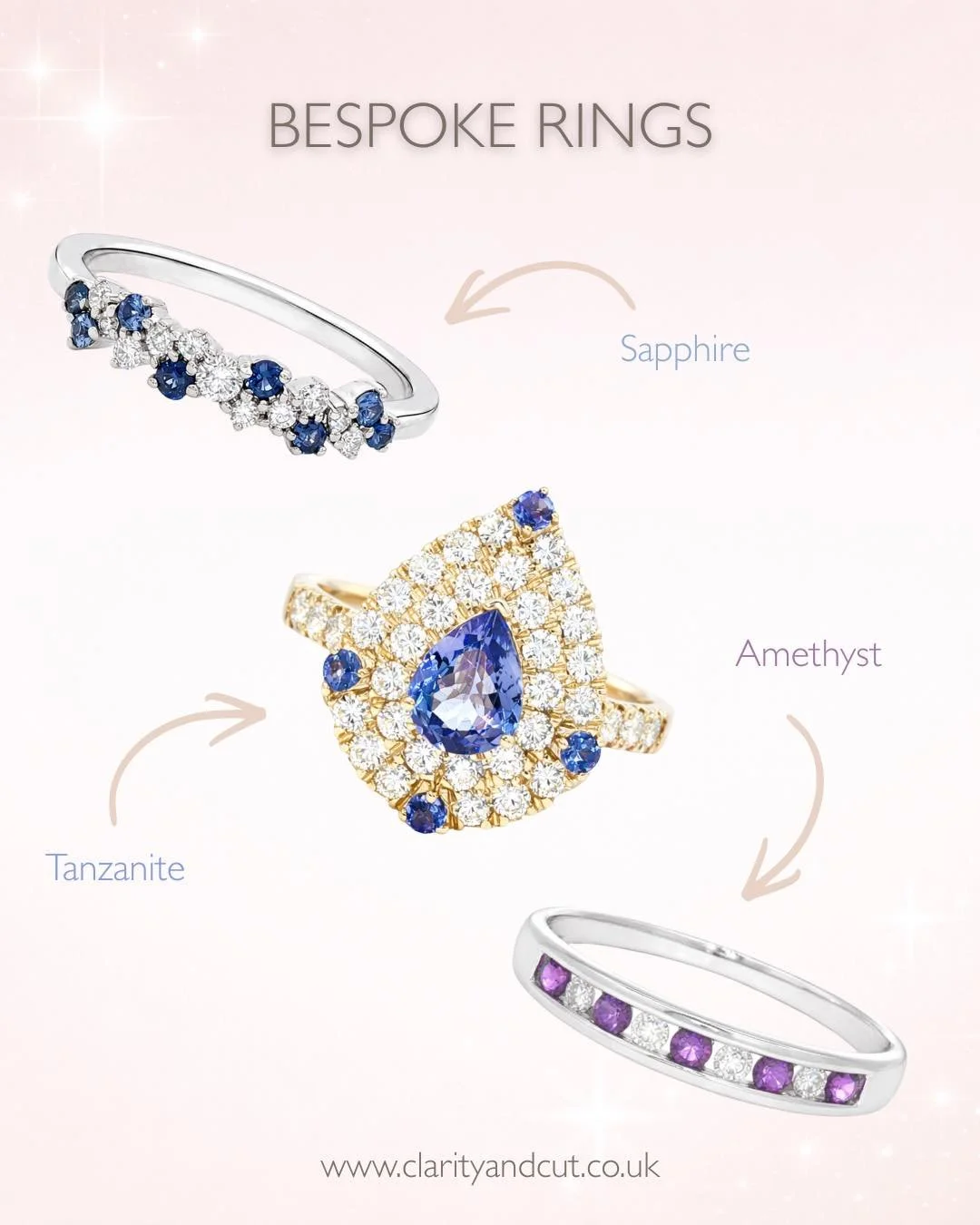 Looking for something a bit different? ✨ 

At Clarity &amp; Cut, we can design and create your dream ring on a budget that suits you. If you&rsquo;ve got a favourite gemstone or one that means something special to you, get in touch and we will find a