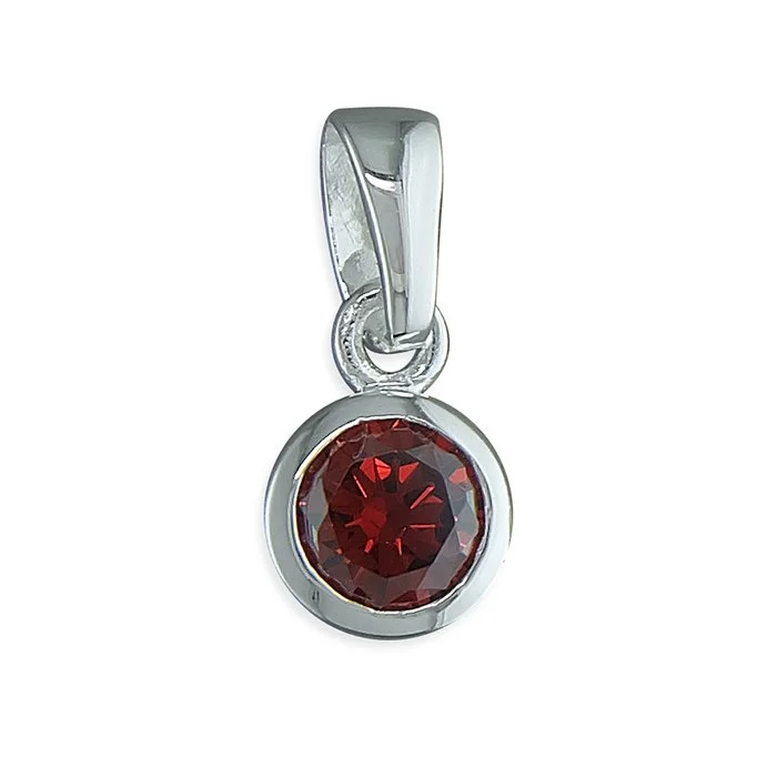 Sterling Silver January Birthstone Pendant