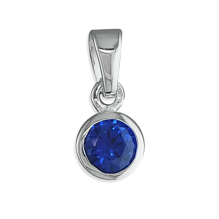 Sterling Silver September Birthstone Pendant