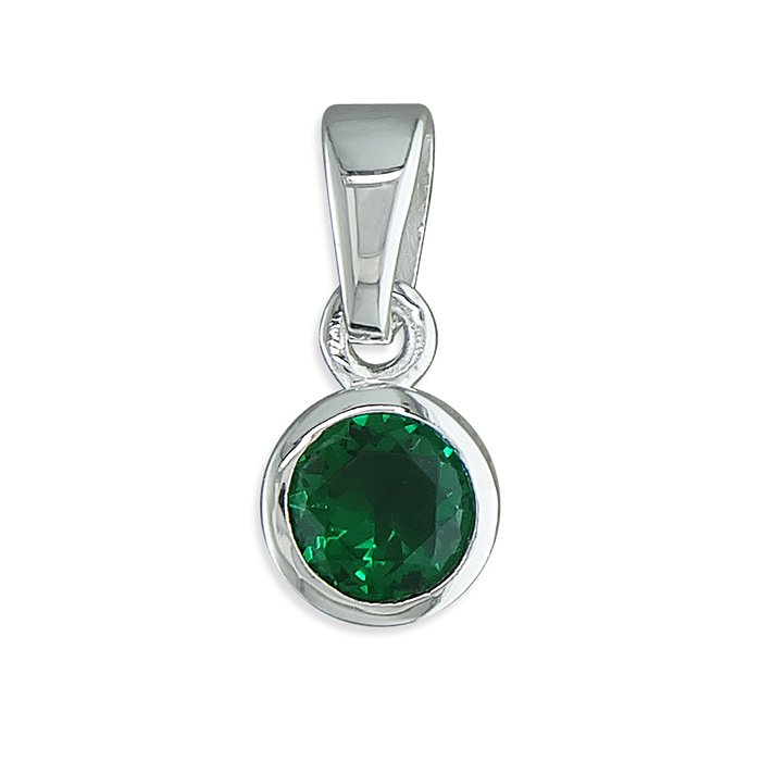 Sterling Silver May Birthstone Pendant