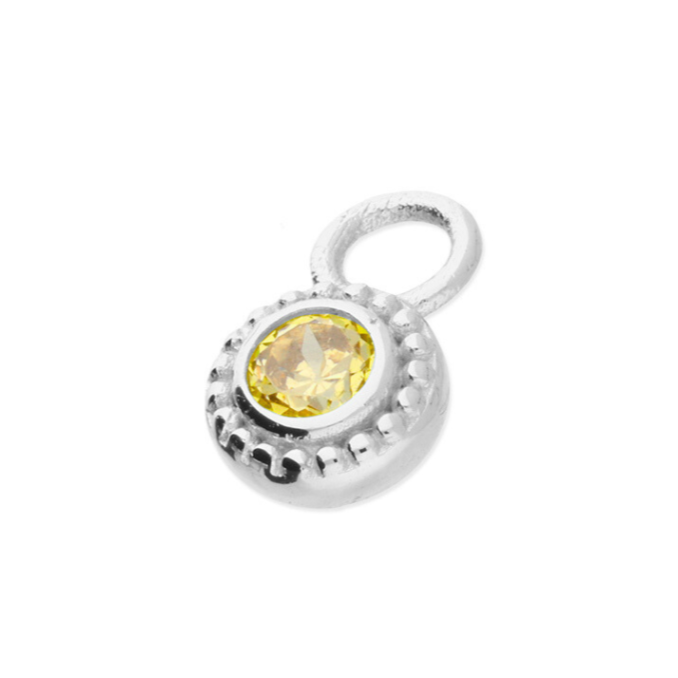 Sterling Silver November Birthstone Charm