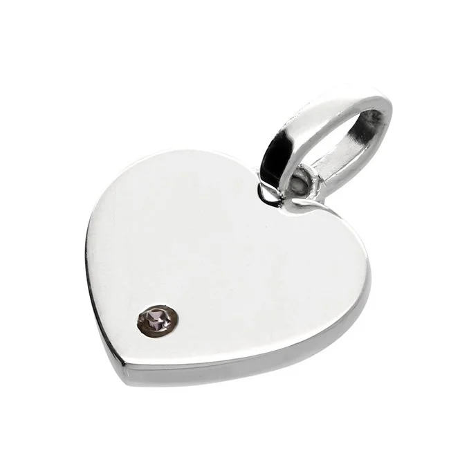 Sterling Silver June Birthstone Heart Pendant