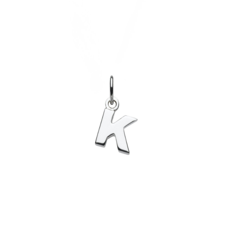 Sterling Silver K Initial Pendant