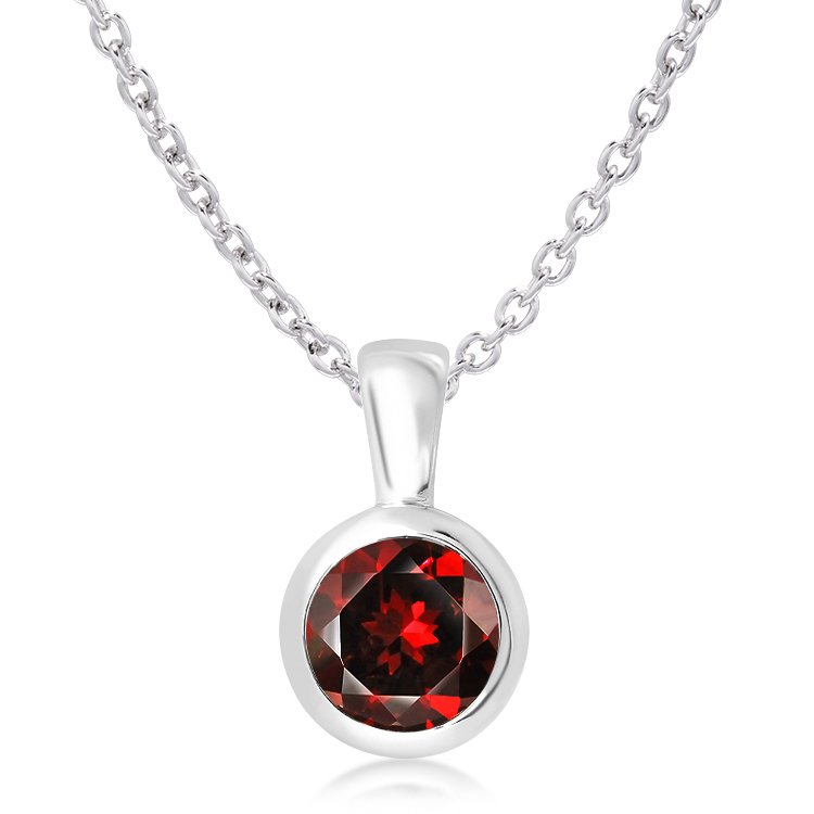 Sterling Silver Garnet Necklace