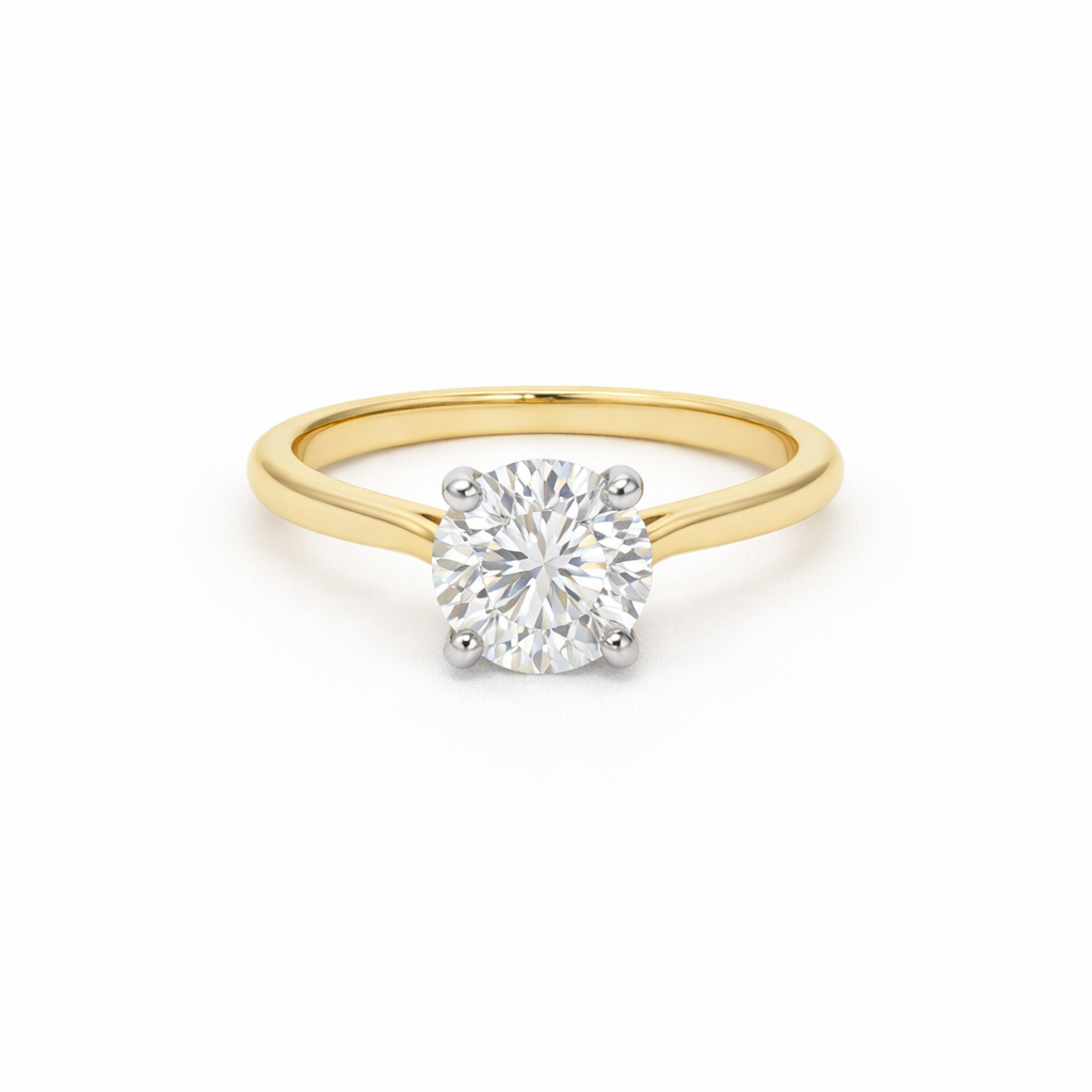 9ct Yellow Gold 1.01ct Round Lab Grown Diamond Ring