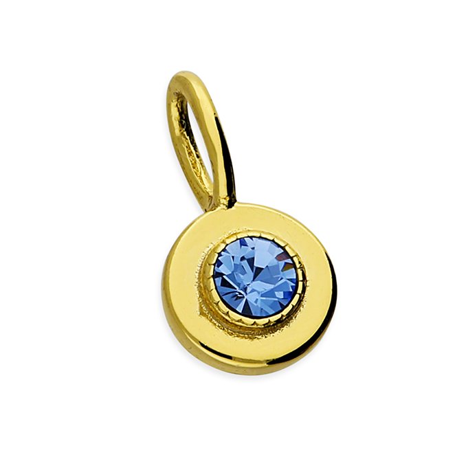 Gold Plated December Birthstone Pendant