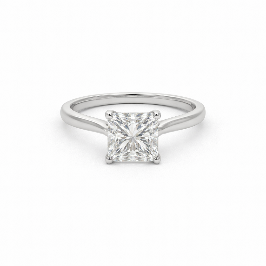 Platinum 1ct Princess Cut Lab Grown Diamond