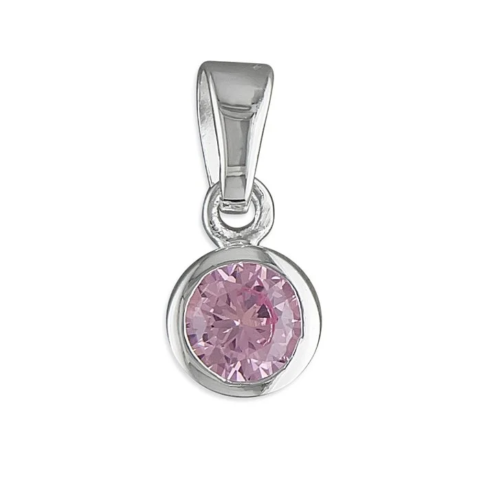 Sterling Silver October Birthstone Pendant