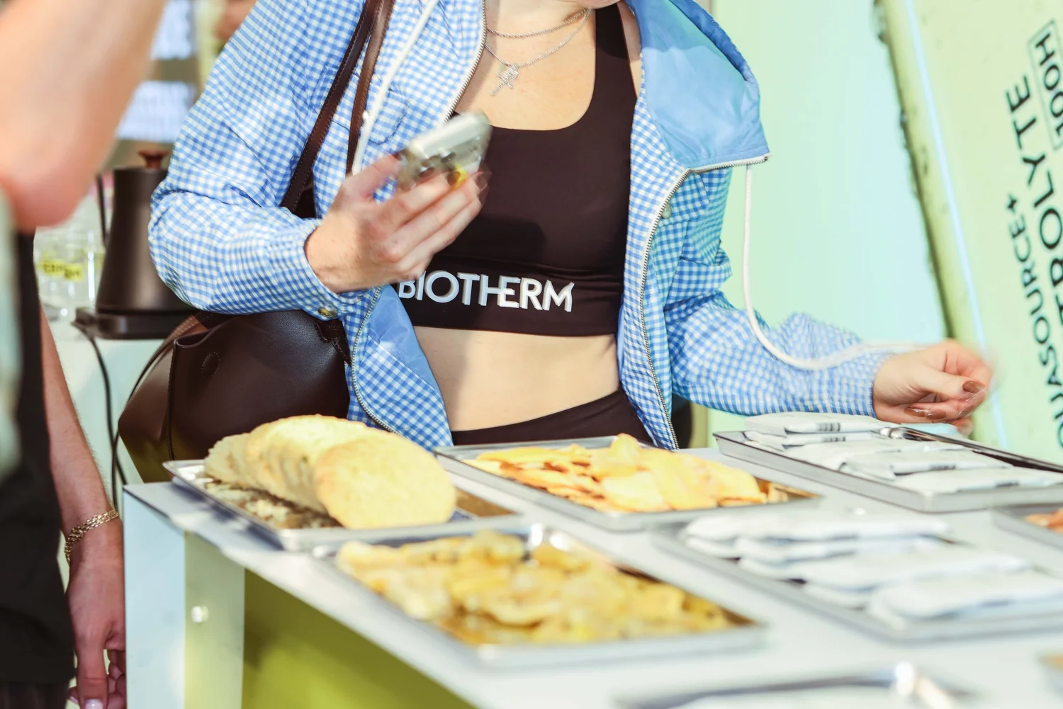 Healthy snacks served at the Biotherm event
