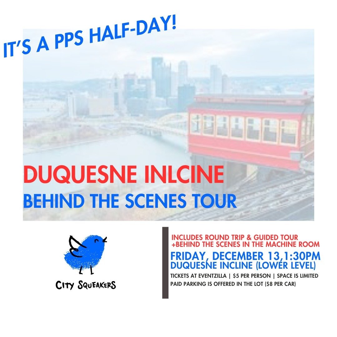 December Field Trip Alert 

All are welcome! Space is limited so please purchase tickets in advance using Eventzilla. 

Field Trips are open to any family who is interested--need not have attended or plan to attend other City Squeakers events.