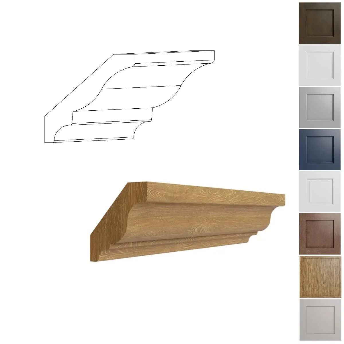 Color matched large crown molding