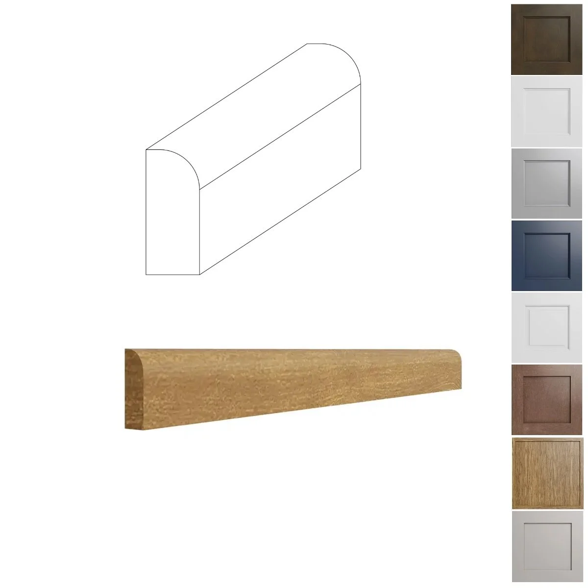 Color matched scribe molding