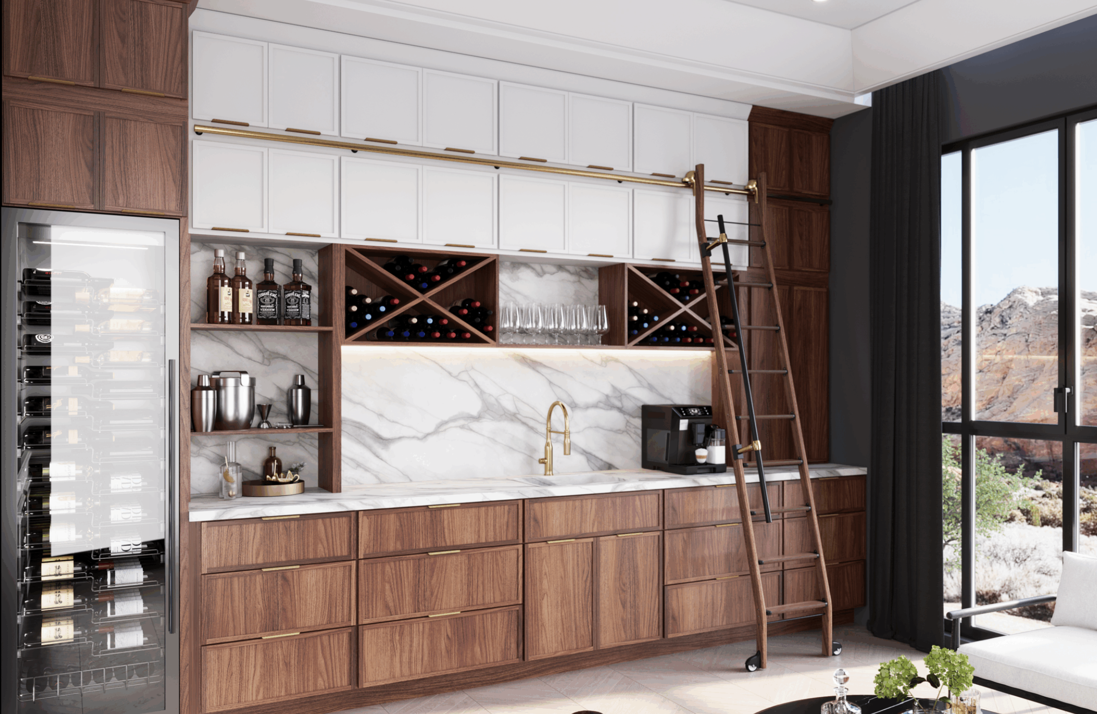 Ovada Walnut and White