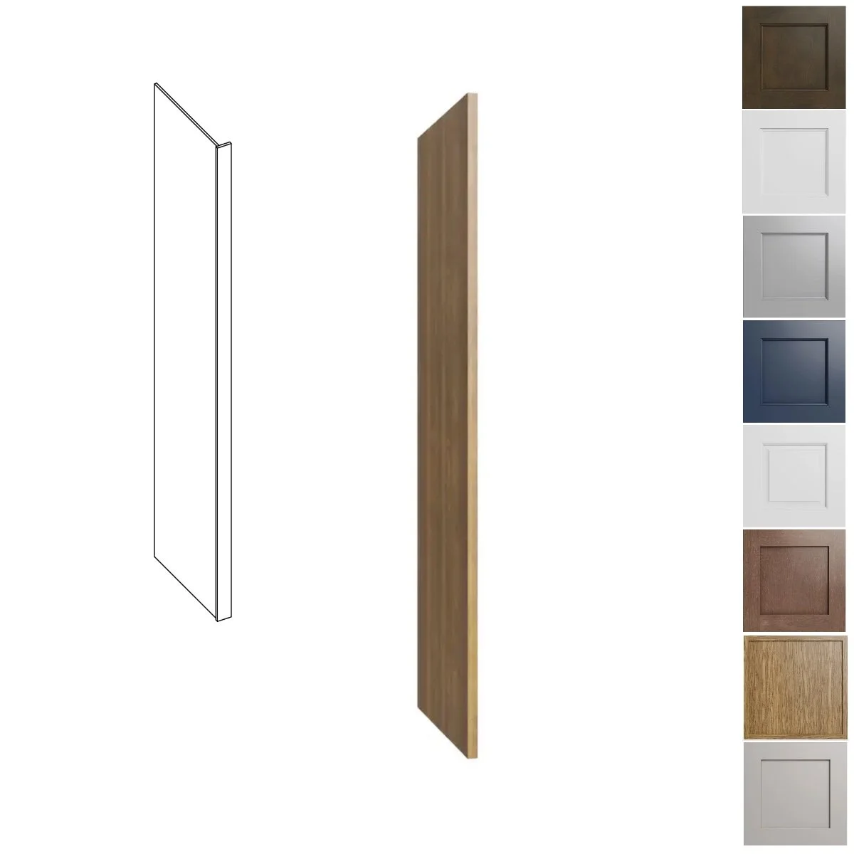 30 inch wide 96 inch tall refrigerator end panel