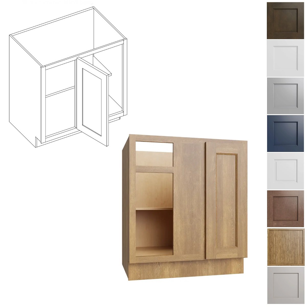 36W-34.5H-24D Corner Blind Base (BB36)