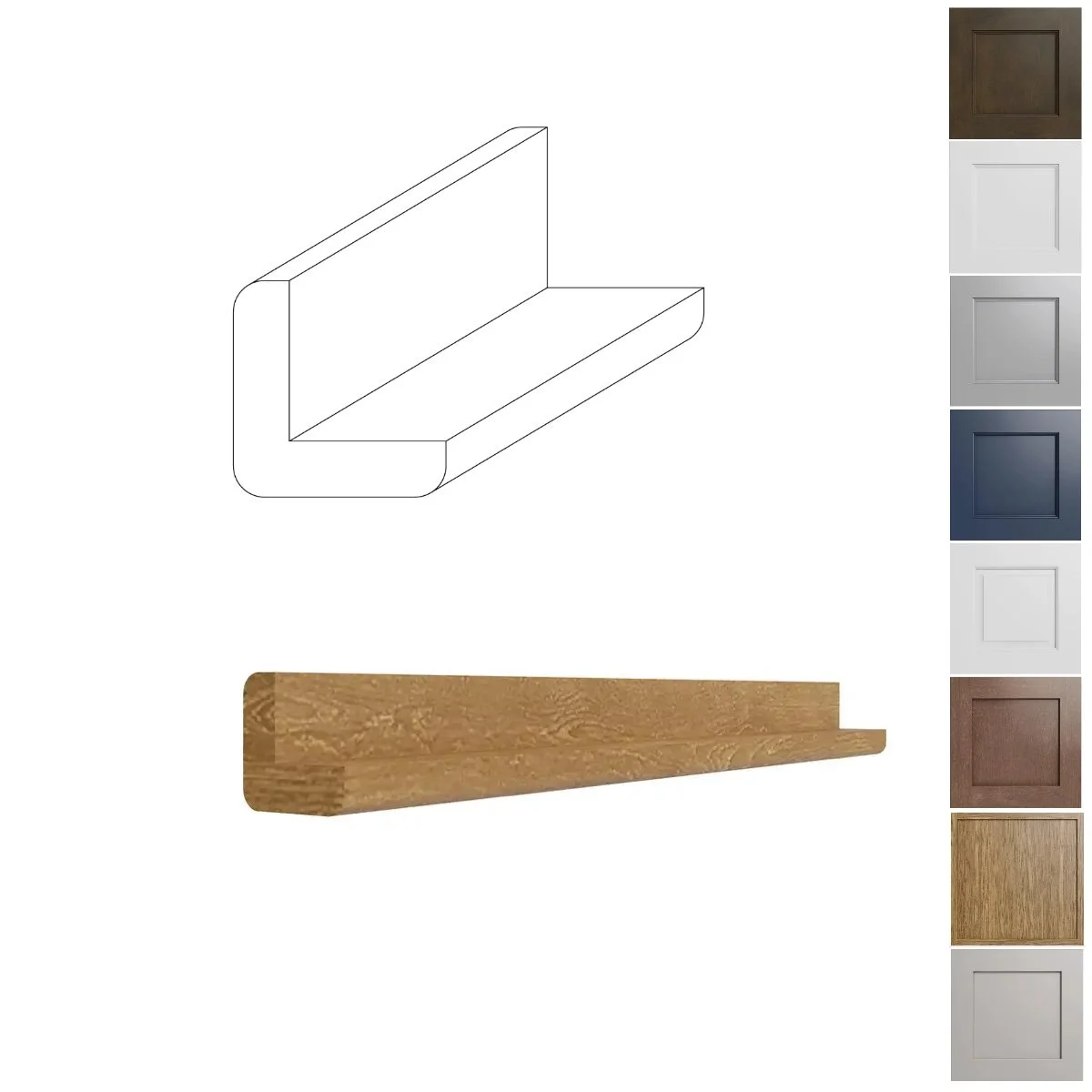 Color matched outside corner molding