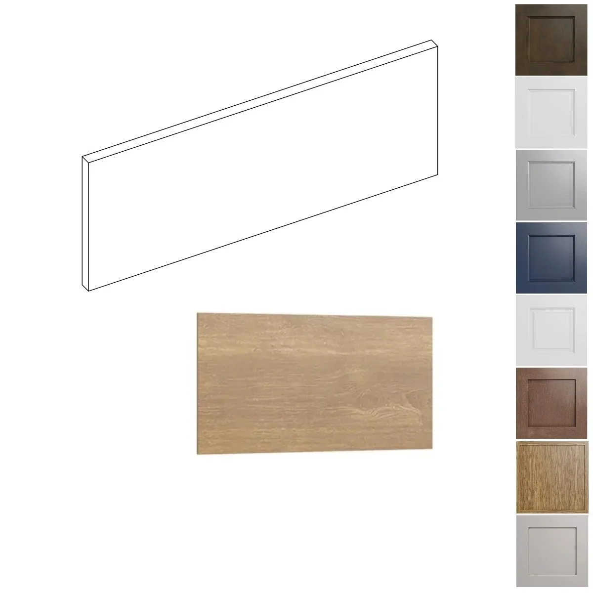 Color matched toe kick molding