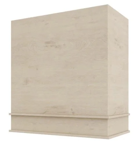 Straight box hood with block trim