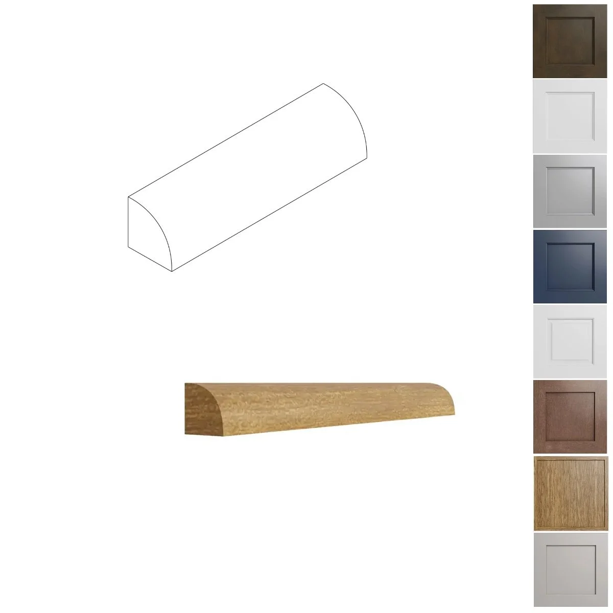 Color matched shoe molding