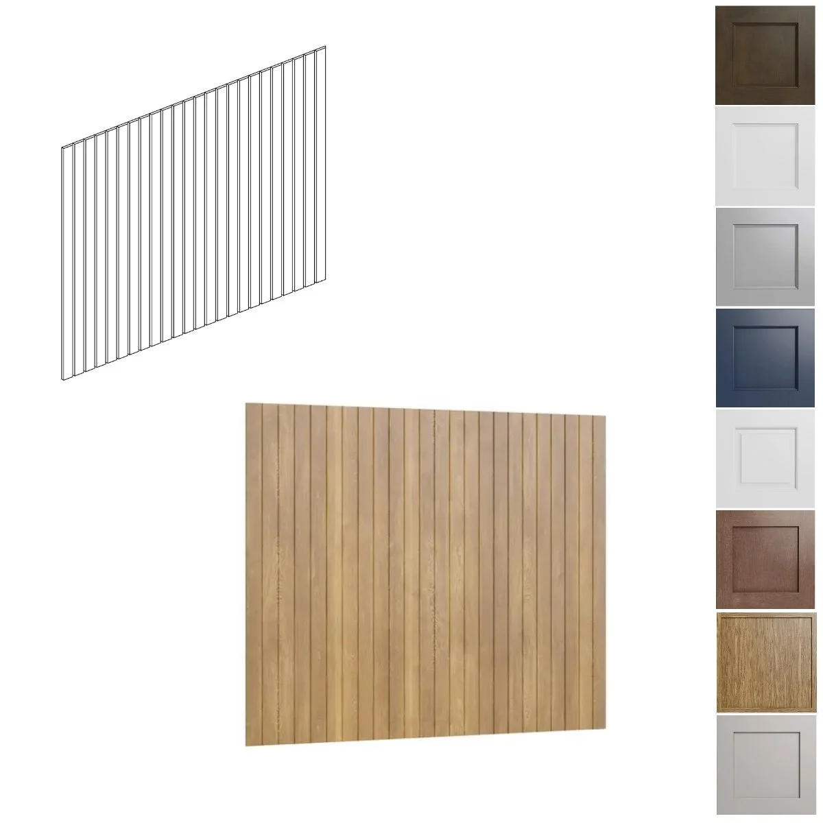 48 inch wide 42 inch tall bead board panel