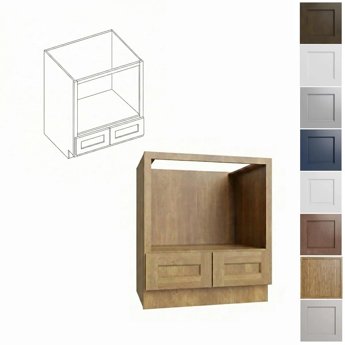 27W-34.5H-24D Appliance with Bottom Drawer Base (AB27)