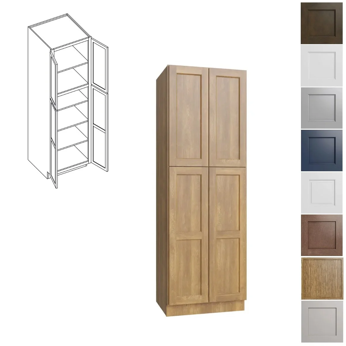 24W-84H-24D Pantry Cabinet (P2484)