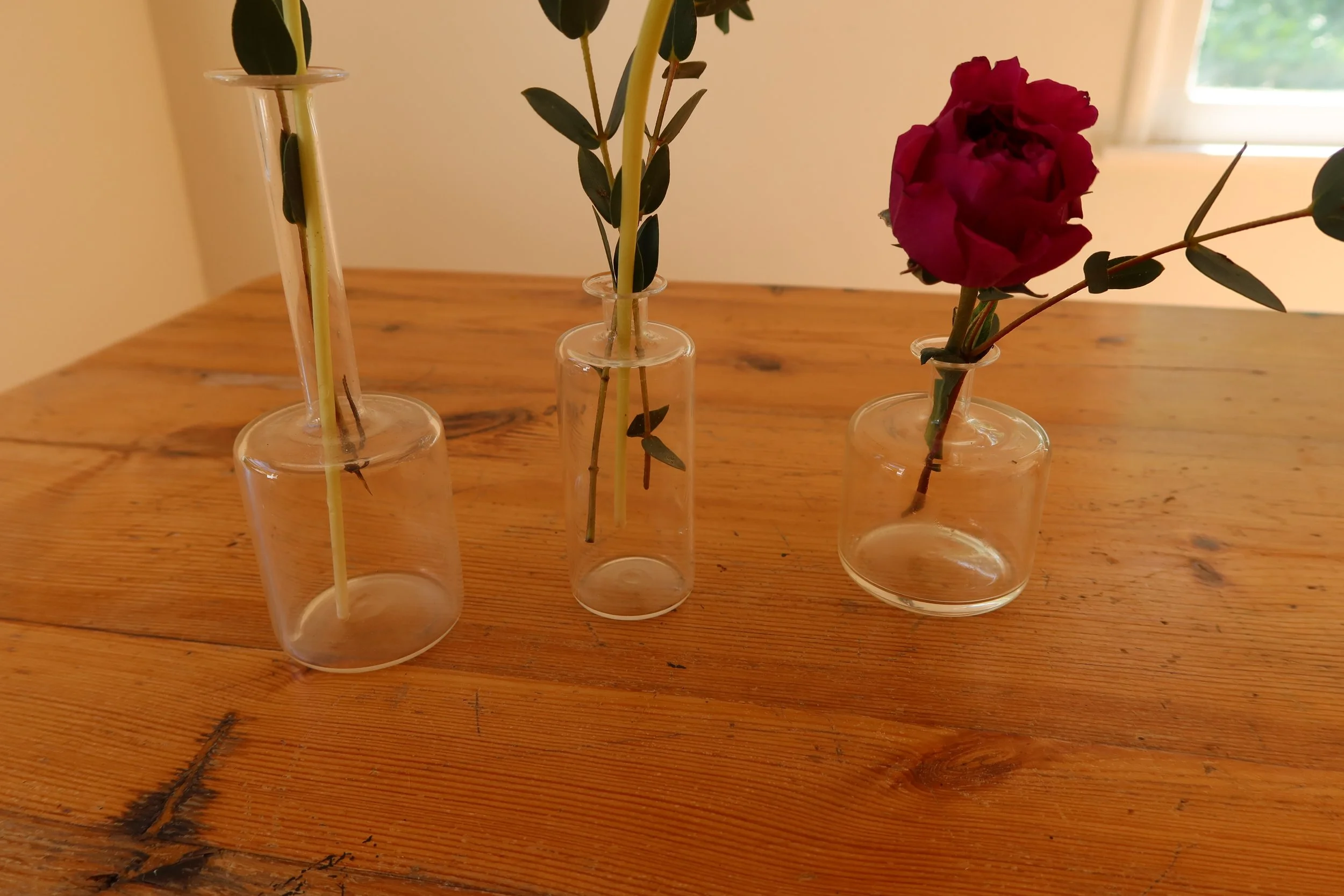 Trio of Bud Vases