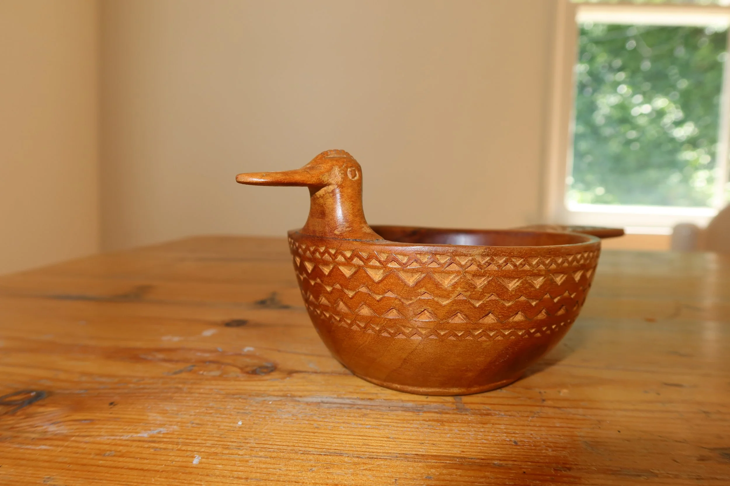 Carved Bird Bowl