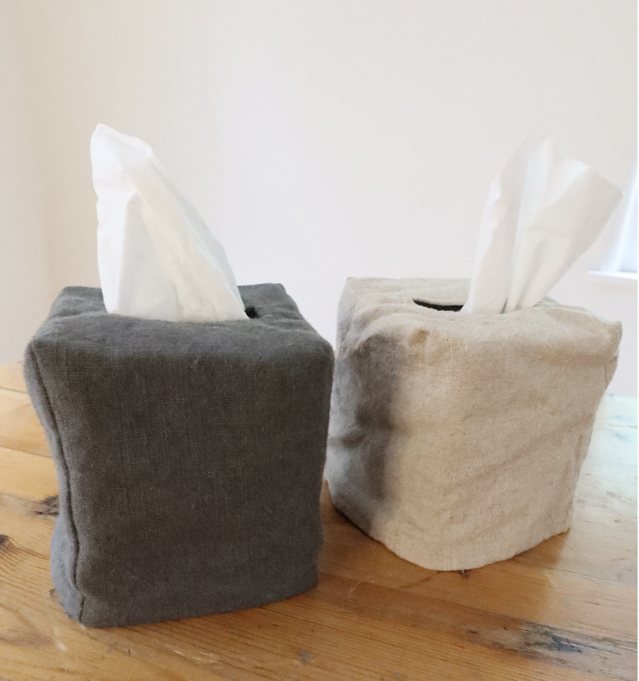 Linen Tissue Box Cover