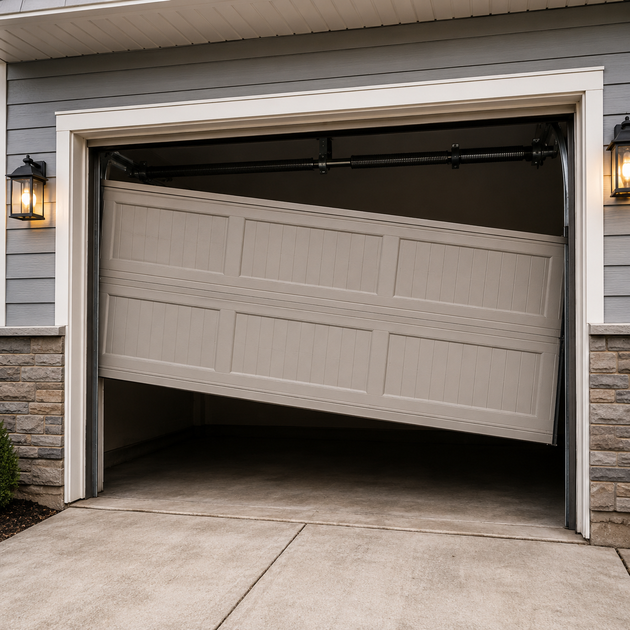 One Side of Your Garage Door Hangs Lower? What It Means