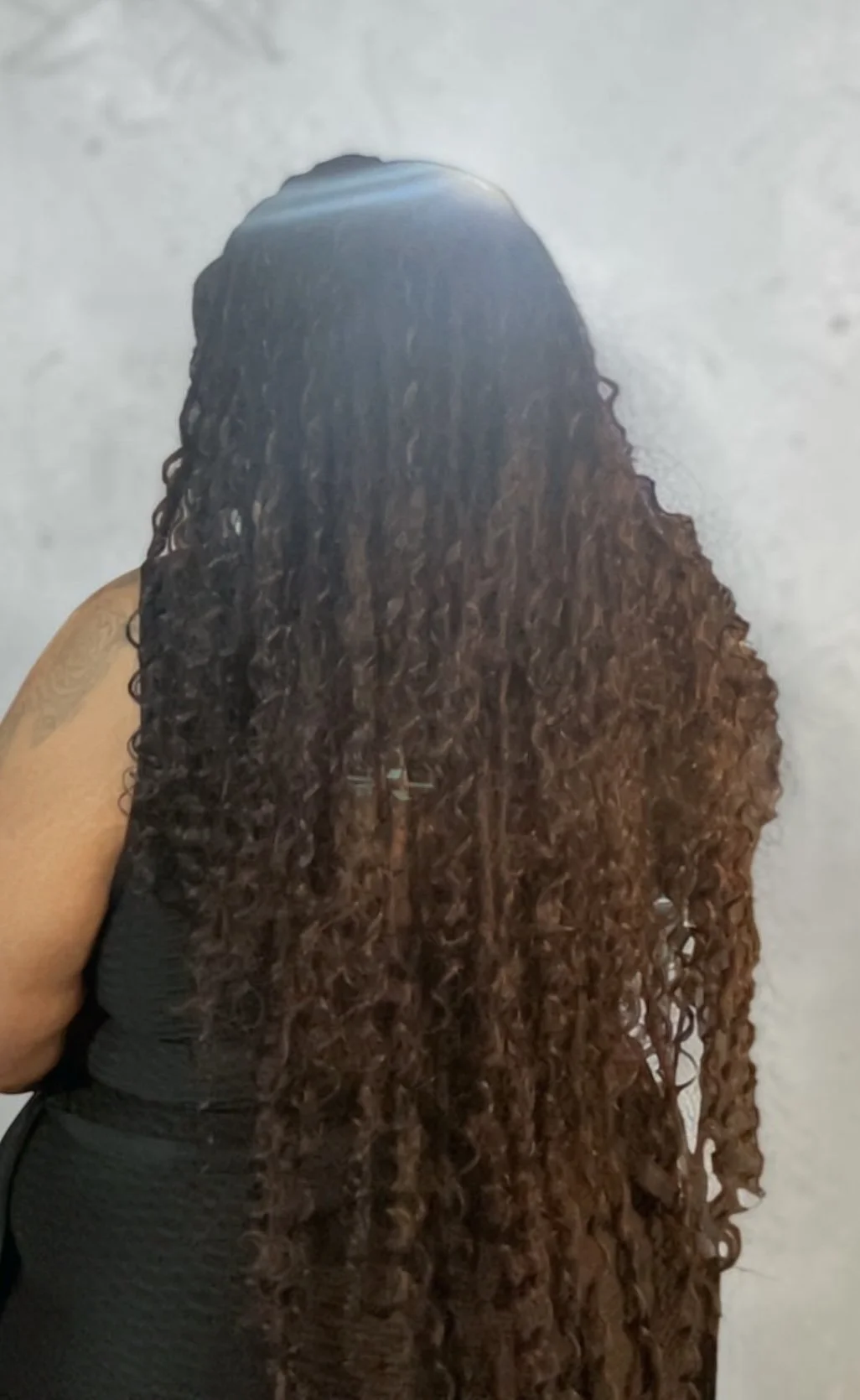 40” Boho Goddess Loc Wig – Handmade Human Hair Blend | #4 Dark Brown | Full Lace Dreadlock Wig (75 Locs)