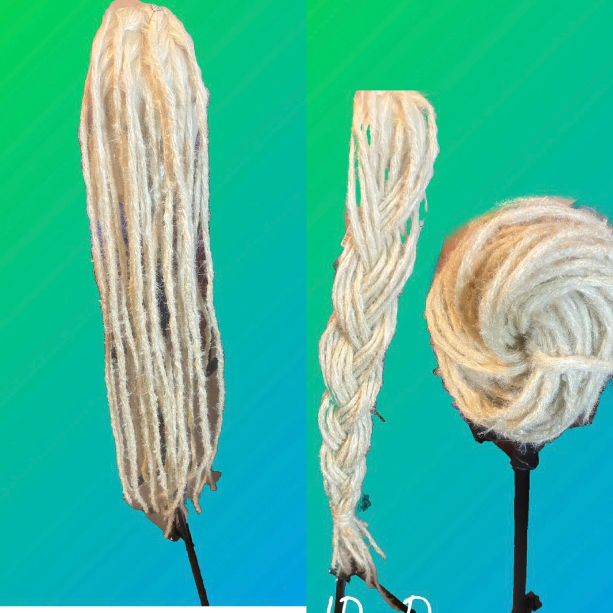 613 Blonde Dreadlock Ponytail Extension | 36” Drawstring Loc Ponytail