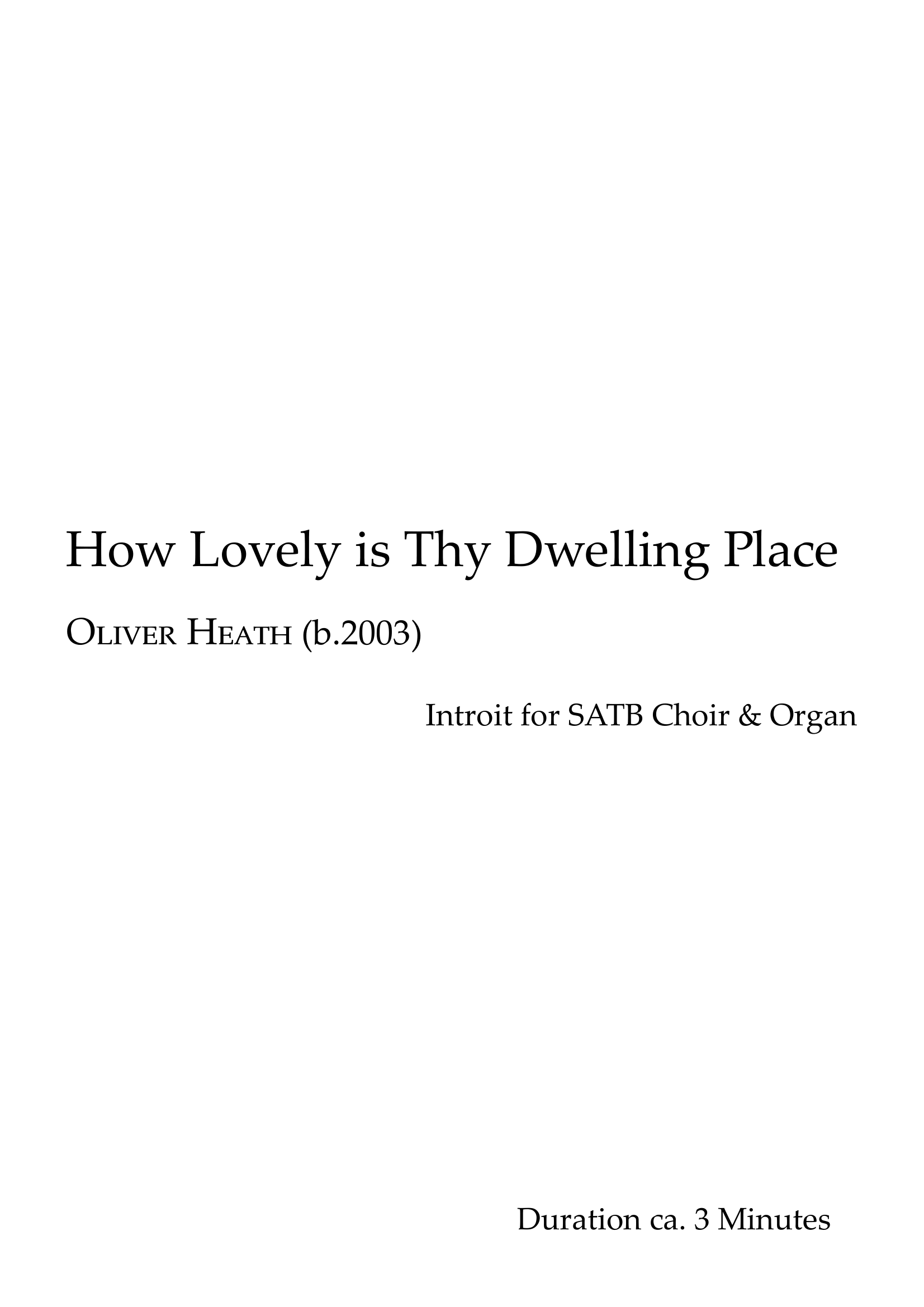 How Lovely is Thy Dwelling Place