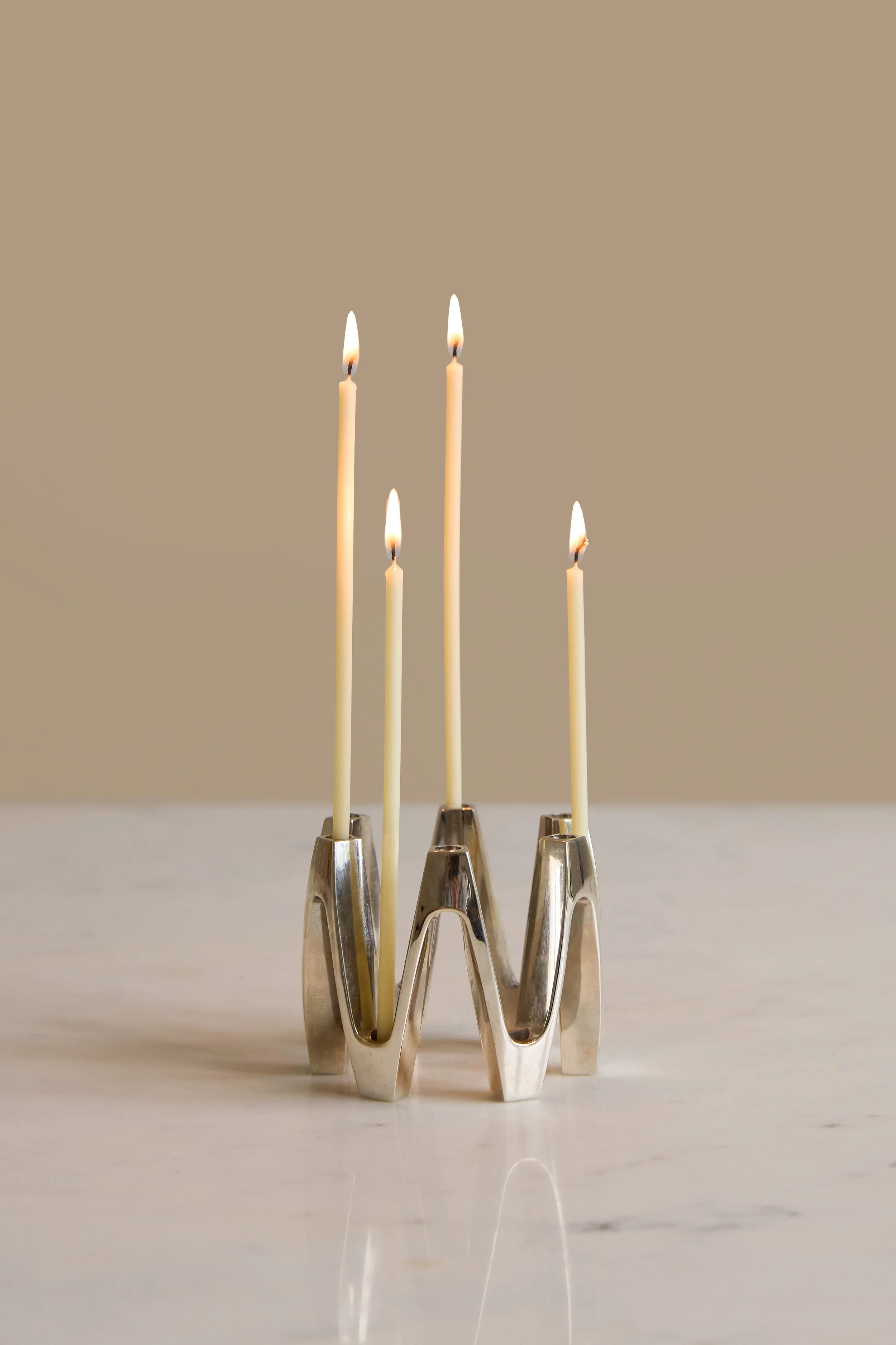 Silver Plated Crown Candlestick, Jens Quistgaard