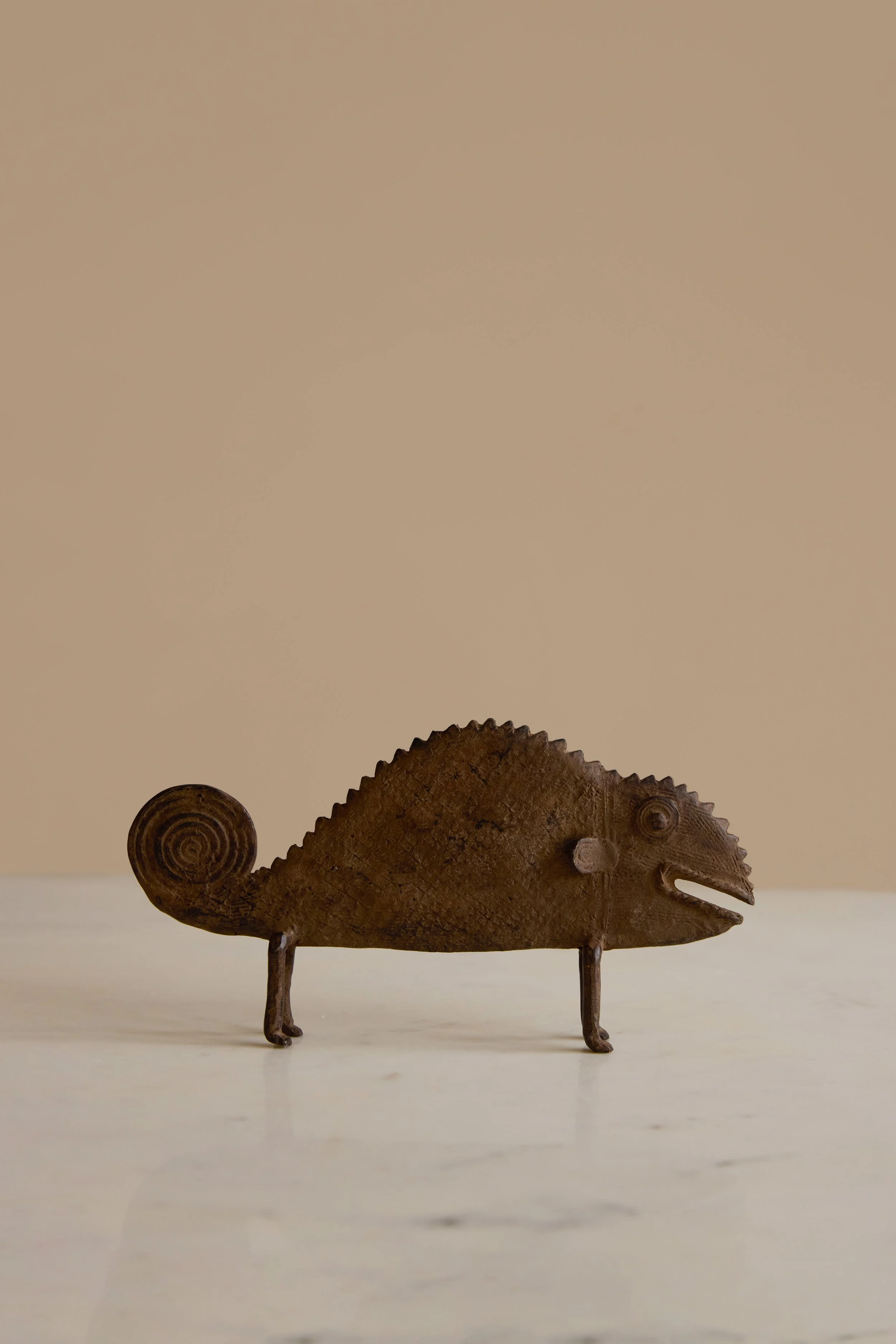 Large Bobo Bronze Chameleon, Burkina Faso