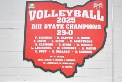 Volleyball team unveils new State Championship board