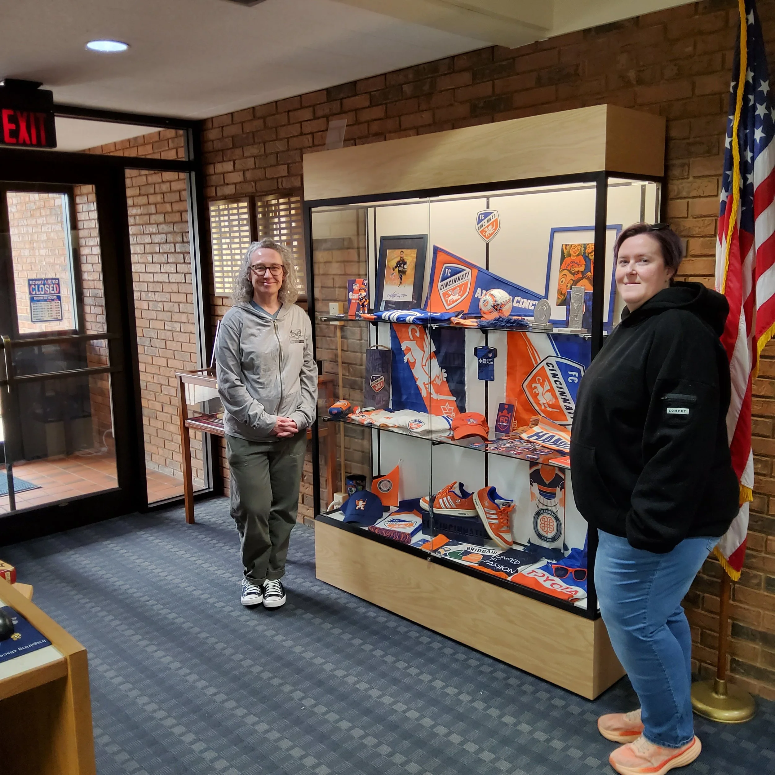 Milton-Union Public Library March display case