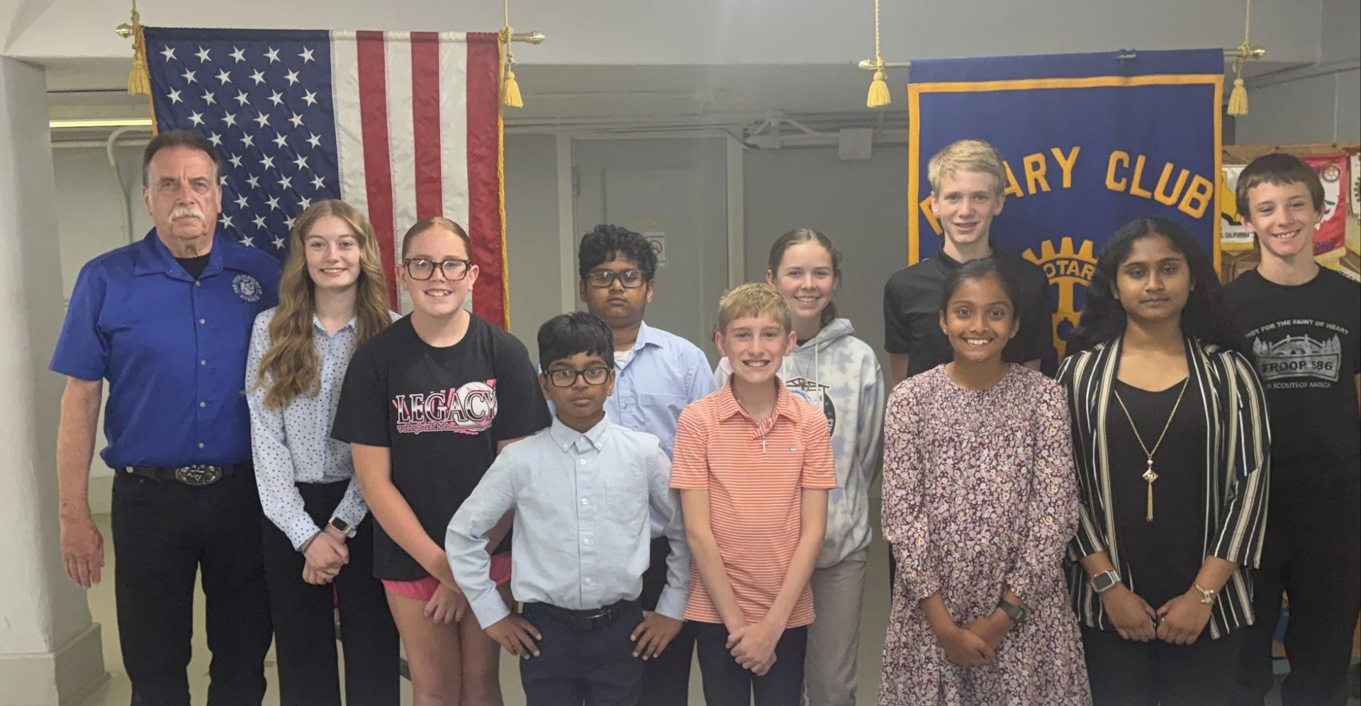 Students present award winning projects to Rotary