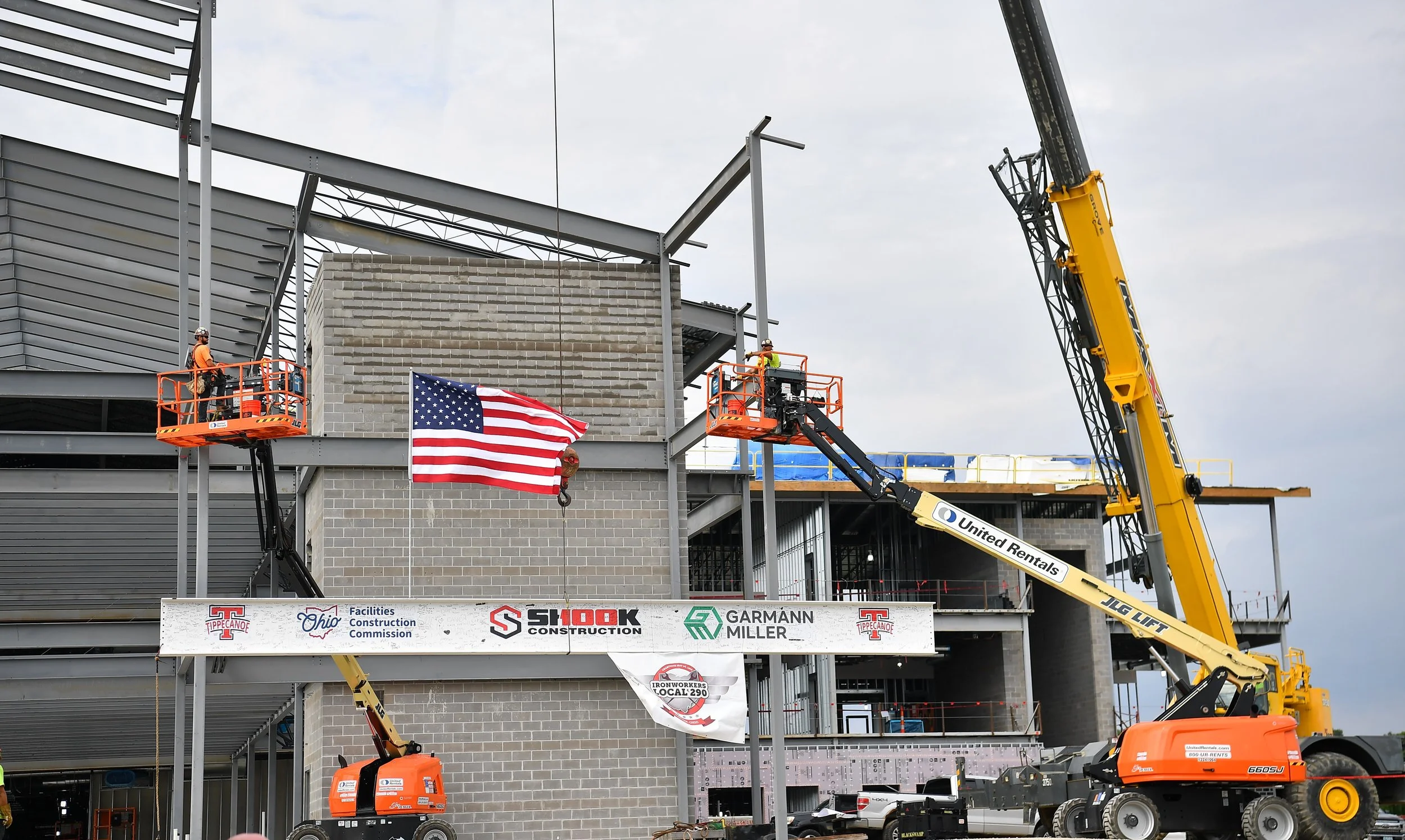 Tipp City Schools hosts Topping Out Beam Ceremony