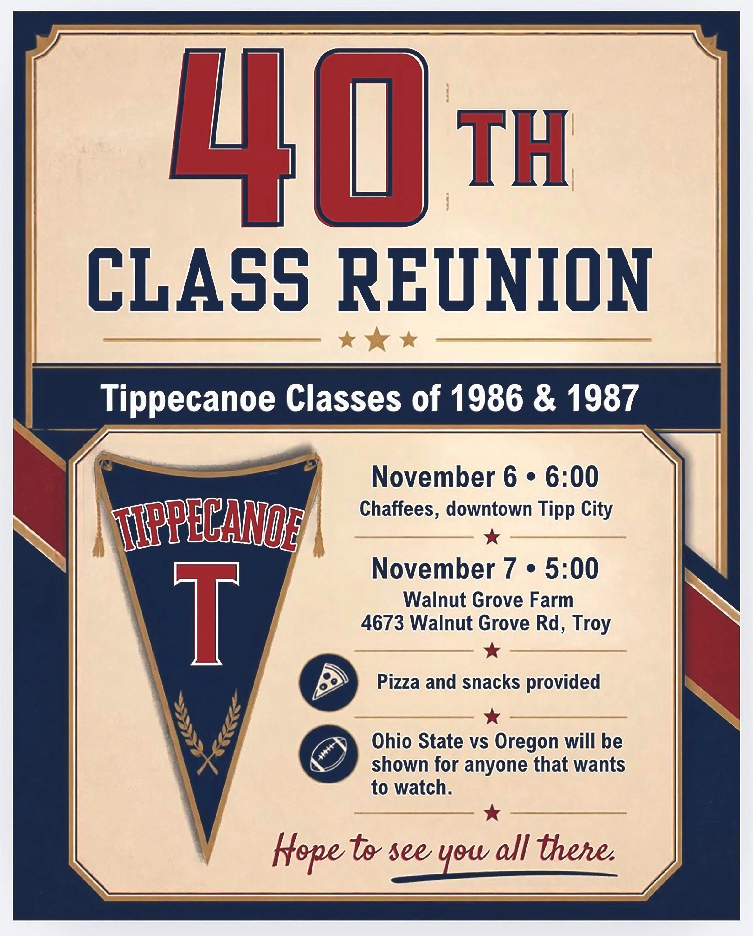 Tipp HS 40th Reunions: It’s Time to Celebrate