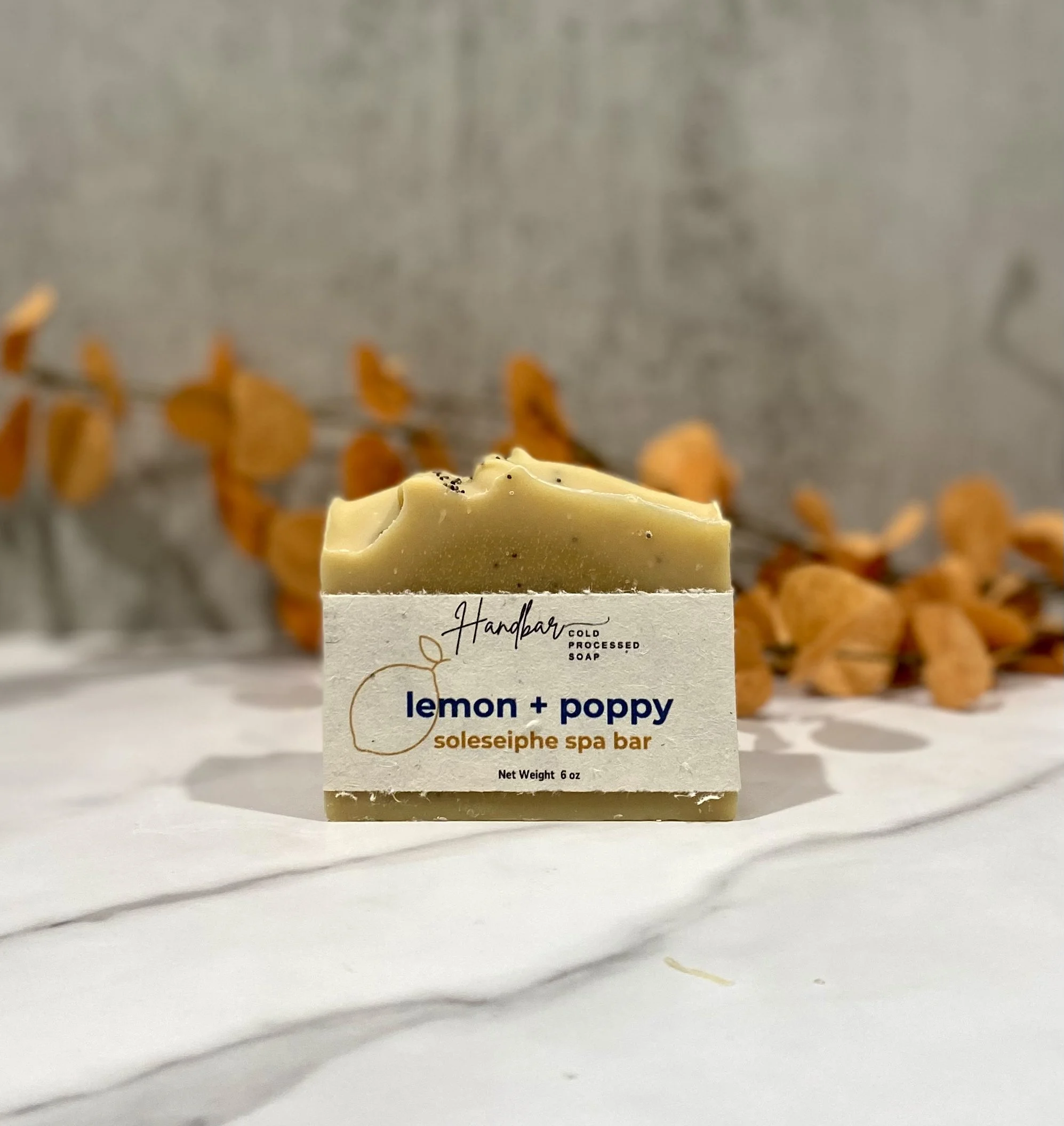 Lemon + Poppy Spa Bar with Grass Fed Tallow