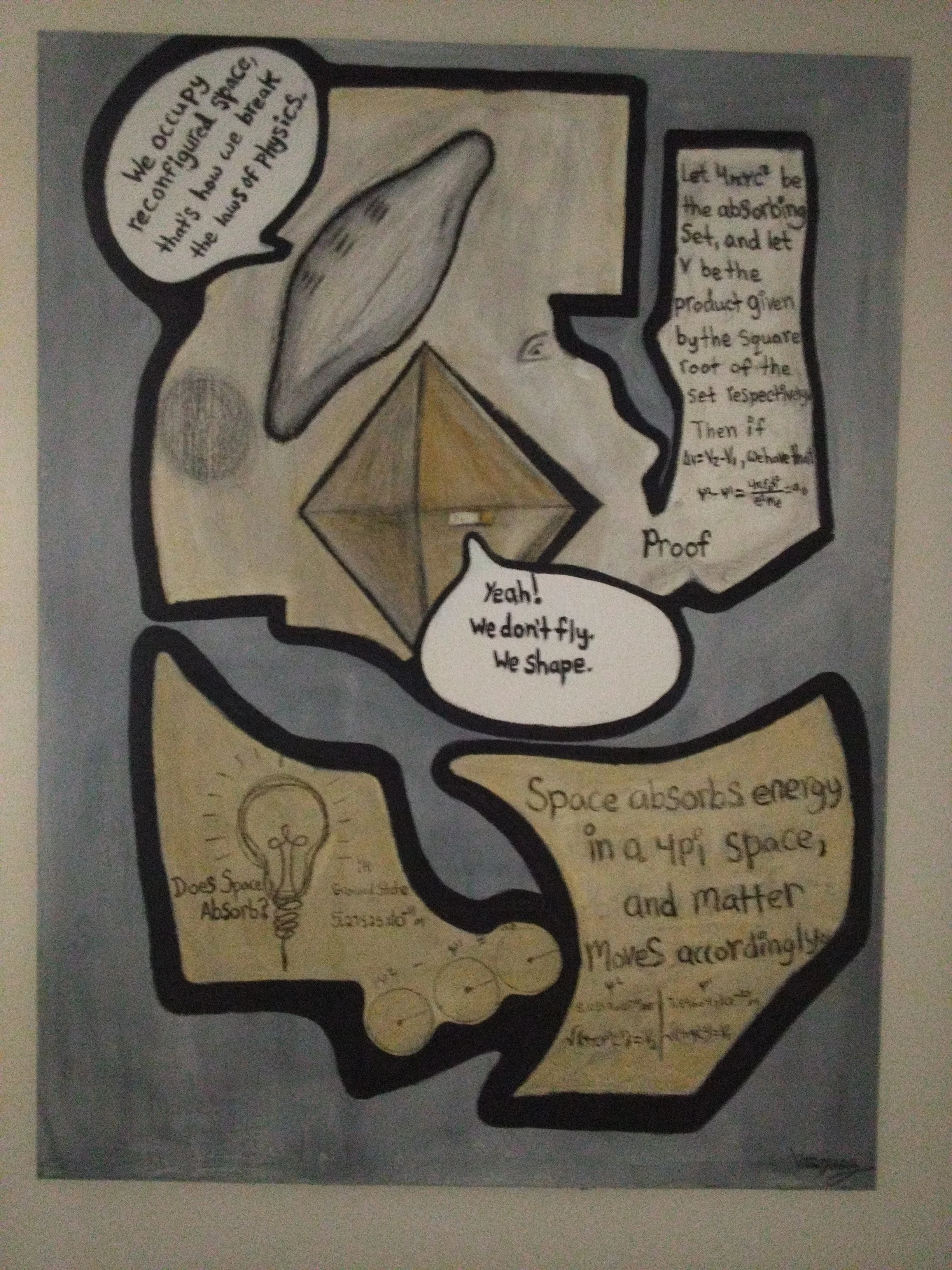 2023 | Title: Proof - Danny's charcoal & oil painting expressing his framework of absorption.