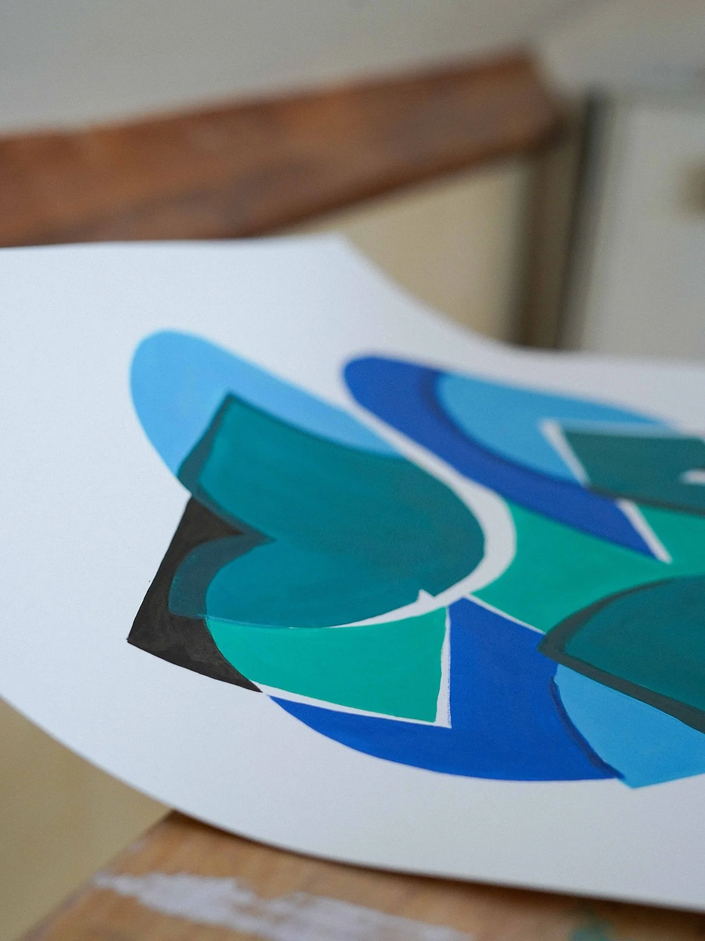 Some close-up glimpses of my new series On the Huh. Playing with colour, misalignment and visual distortion, inspired by things my dad used to say and the way dementia can shift how we see the world.