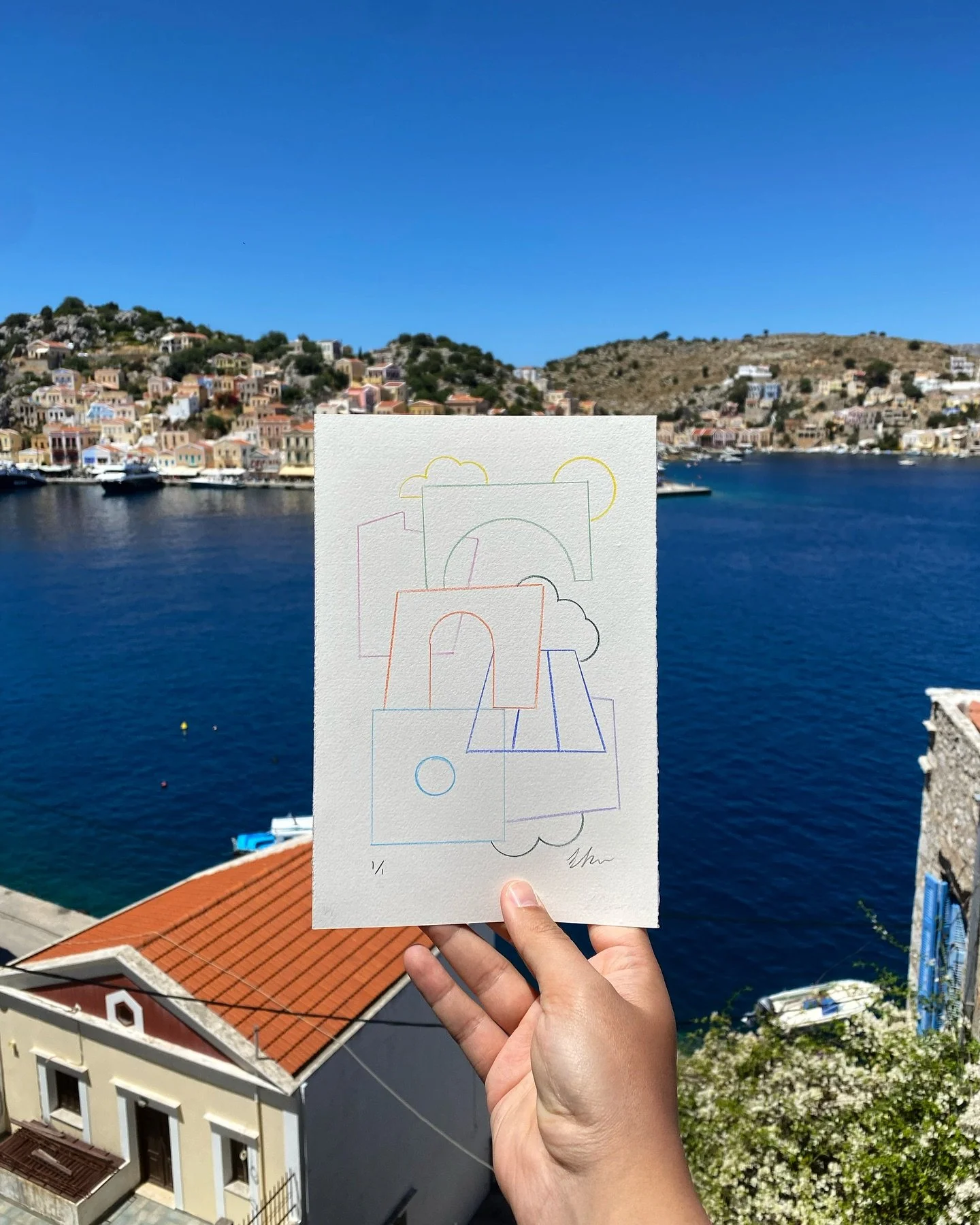 Throwback to sunny Symi
-
A little series of artworks from this trip available on my shop 
-
studiodrake.uk/shop