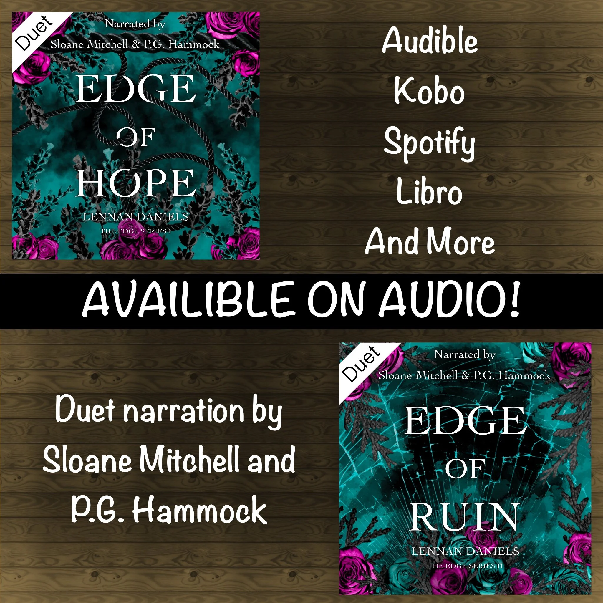 Available on Audible, Spotify, Kobo, Libro, and more. 