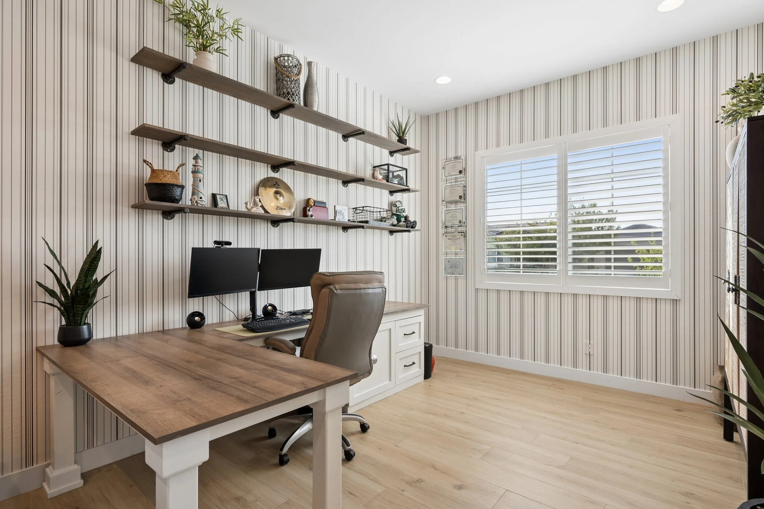 Home office photographed for a Mesa AZ real estate listing