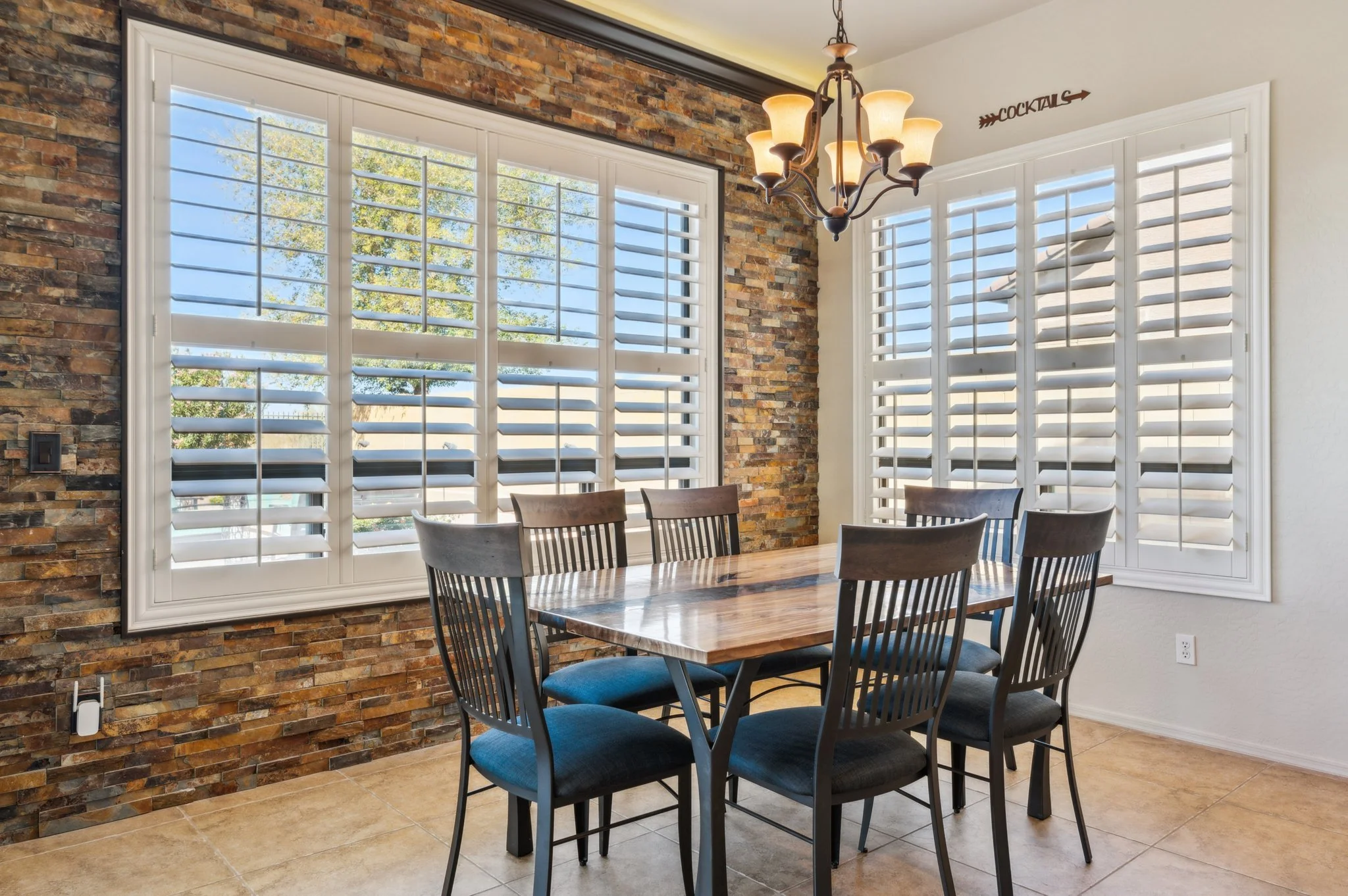 Dining area photographed for a Mesa AZ real estate listing