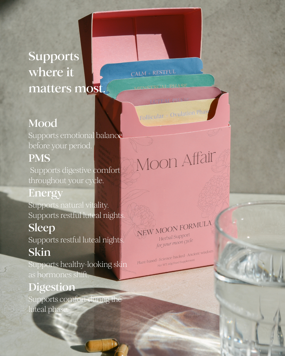 How New Moon formulas can support women's menstrual cycle