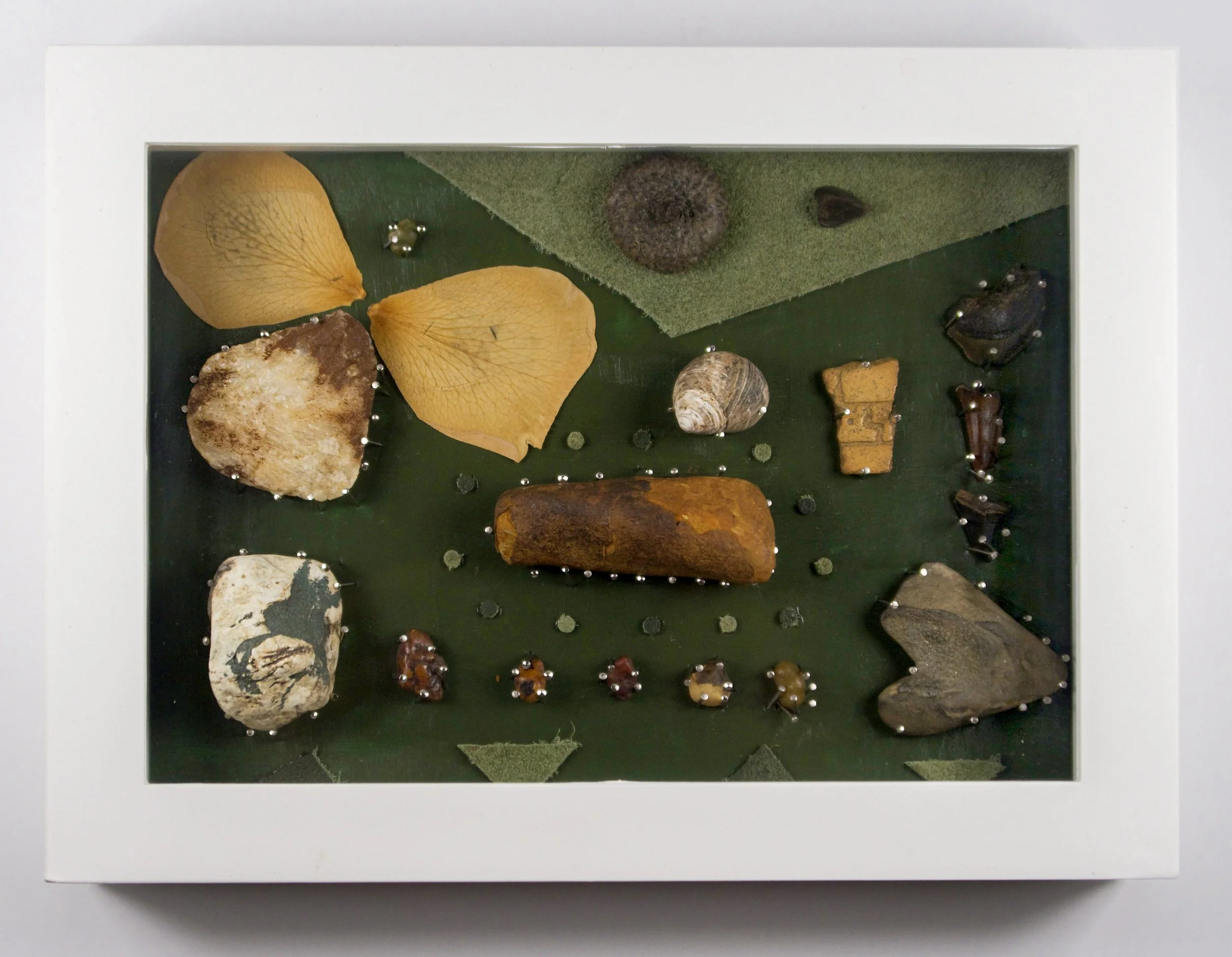 Ground 2025 Collage and assemblage of found objects 6 x 8 inches.